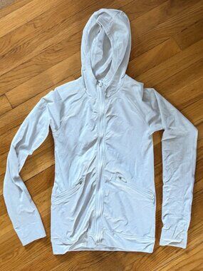 White Lululemon Jacket Sz 4 with hood
